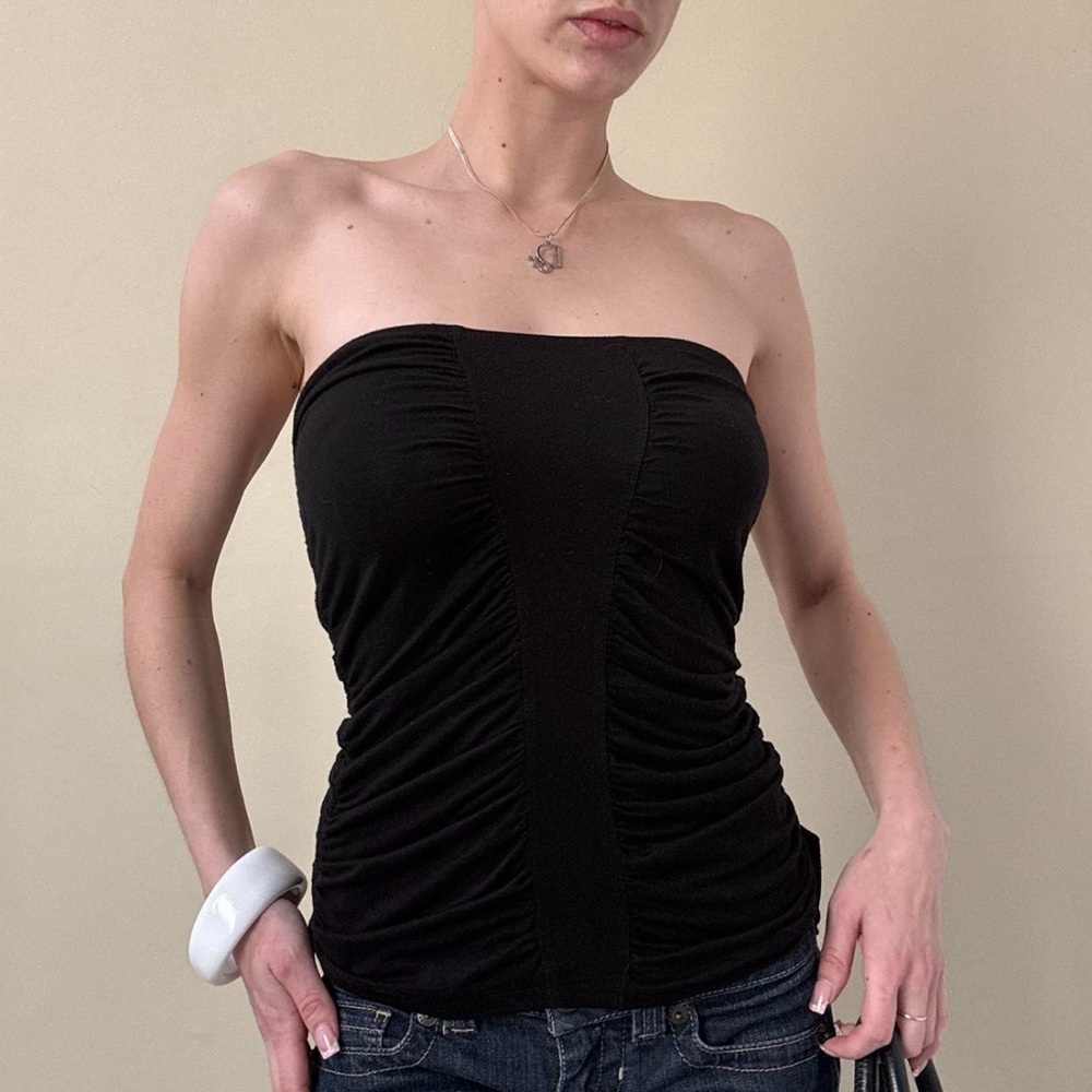 Black Y2K tube top